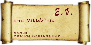 Erni Viktória névjegykártya